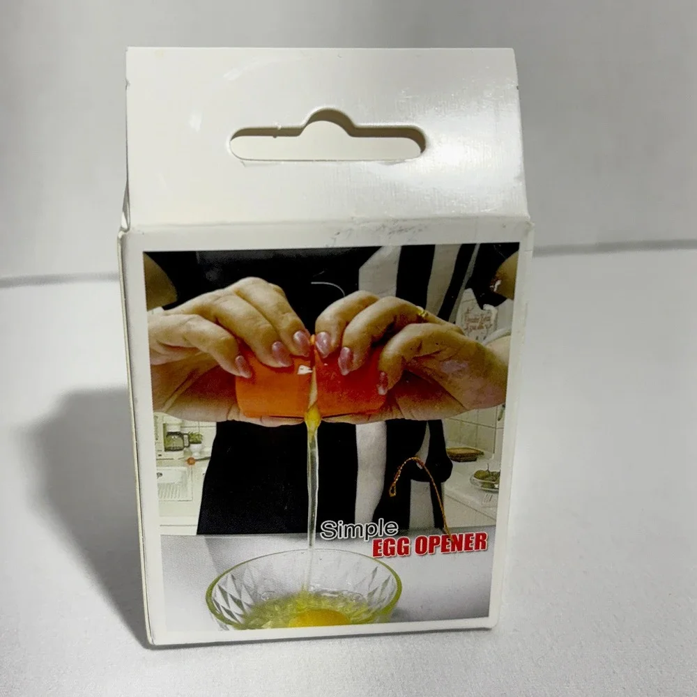Vintage Simple Egg Opener Plastic Handheld Egg Cracker Tool SEALED